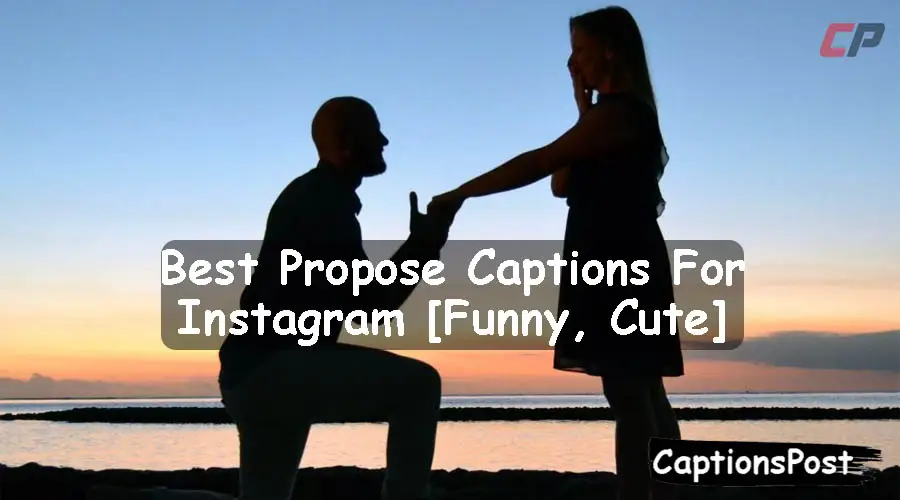 200+ Best Propose Captions For Instagram [Funny, Cute]