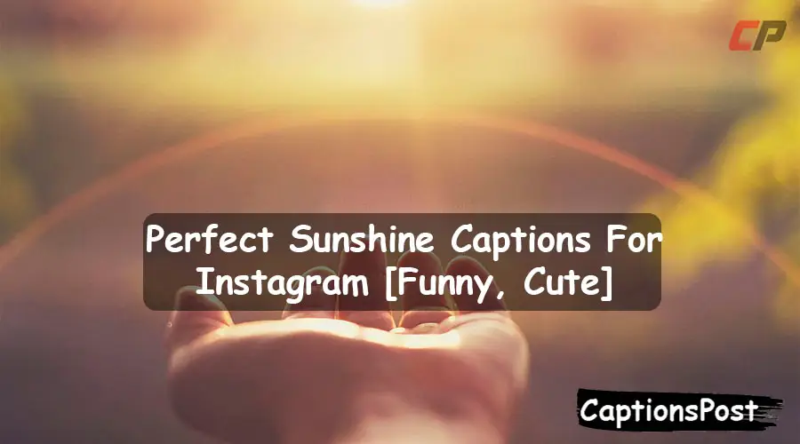 Sunshine Captions For Instagram